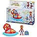 Spidey and his Amazing Friends Marvel Web-Spinners Spidey with Hover Spinner, Car Playset with Vehicle, 4-Inch Scale Action Figure and Accessory, Toy Cars for Kids 3 and Up
