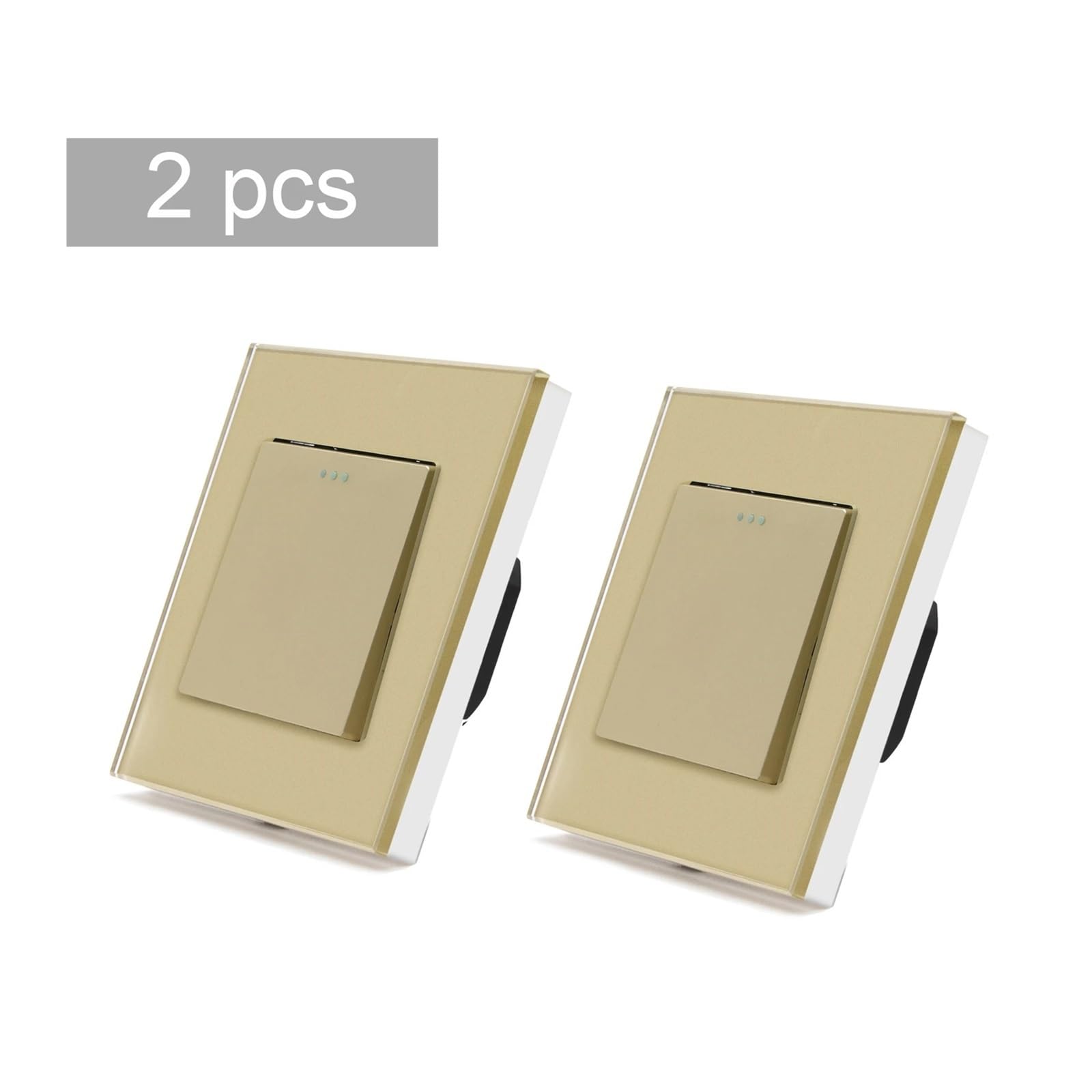 Interruptores de Pared de Dos vías, interruptores mecánicos de Encendido/Apagado for escaleras, pasillos y Paredes de Cristal. Interruptor basculante estándar (Paquete de 2).(1Gang Black)