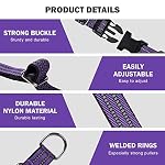 Hikiko Martingale Collar for Dogs Reflective Nylon Dog Collar with Quick Release Buckle Adjustable Training No Slip Dog Collars (Medium, Purple) - Image 4