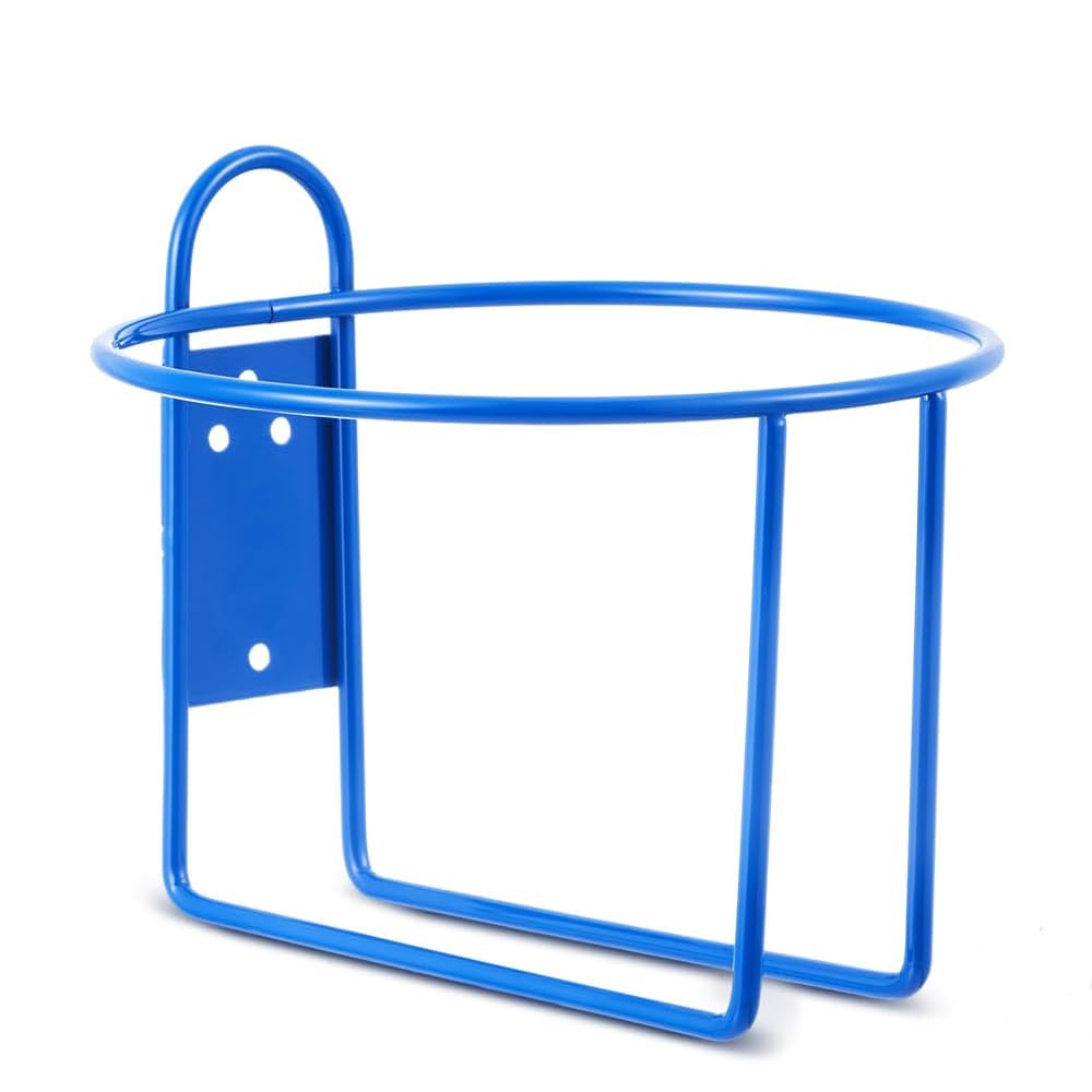 TCD Parts Blue Round One Gallon Jug Wall Mount Rack – Heavy-Duty Steel Holder for Hand Sanitizer, Hand Soap, or Liquid Detergent – Space-Saving