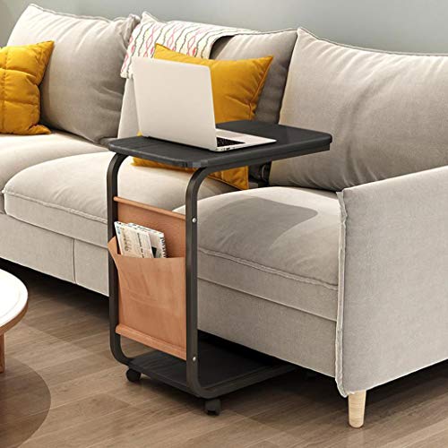 Table basse à cadre en métal robuste avec étagères de rangement