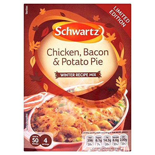 Mélange pour Tarte Poulet Bacon Schwartz Épices pour Tourte Hivernale en Sachet de 35g Pack de 6