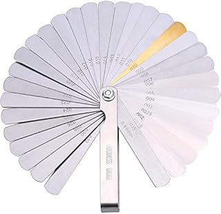 32 Blades Steel Feeler Gauge Dual Marked Metric and Imperial Measuring Tool