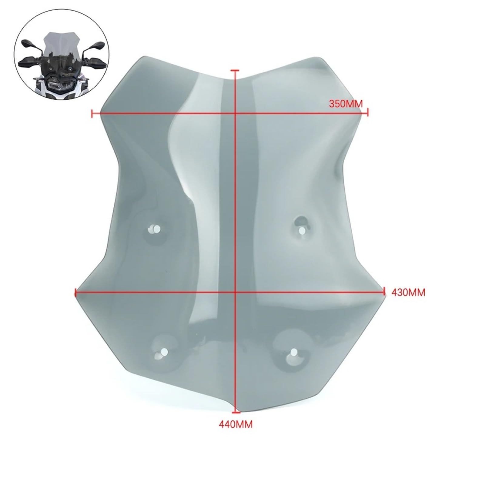 Parabrisas Cúpula Windshield para BMW F850GS para ADV para Adventure F750GS Parabrisas De Motocicleta Protector De Pantalla contra El Viento Accesorios(F*850GS Black Smoke)