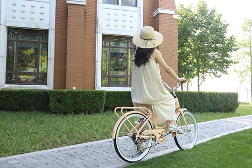ZUKKA Beach Cruiser Bike for Women 24 Inch Ladies Bike 7 Speed Complete Cruiser Bikes with Dual V-Brake and Adjustable Seat, Adult City Bike for Women, Men, Multiple Colors