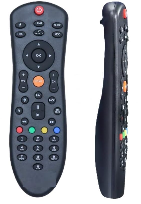 Image of BLACKSHEEP Replacement Remote Compatible with Dish TV SD /HD /HD+ /4K DTH Set Top Box Remote Control (Please Match Old Remote Before Order)