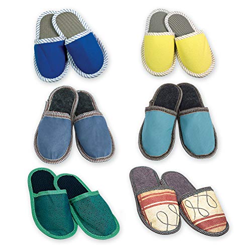 Parodi & 190/C, 190 / C Pantoufles unisexes Taille 42-43, Tissu mixte adulte, Assortiti, 42.5 EU