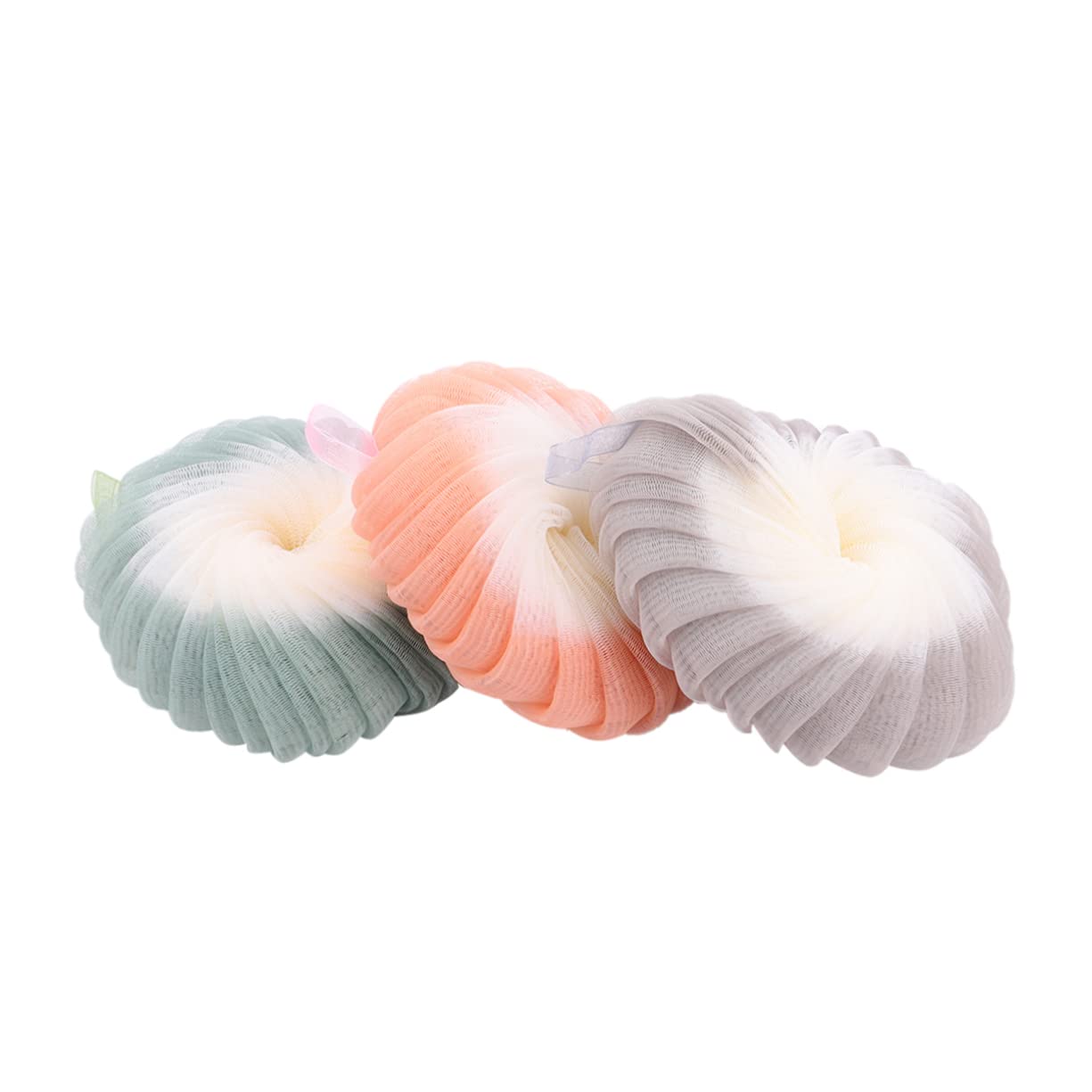 Beavorty 2sets Badeschwamm und Luffa-pouf-set Mesh Stilvolle und Funktionale für 3 Stücke * 2