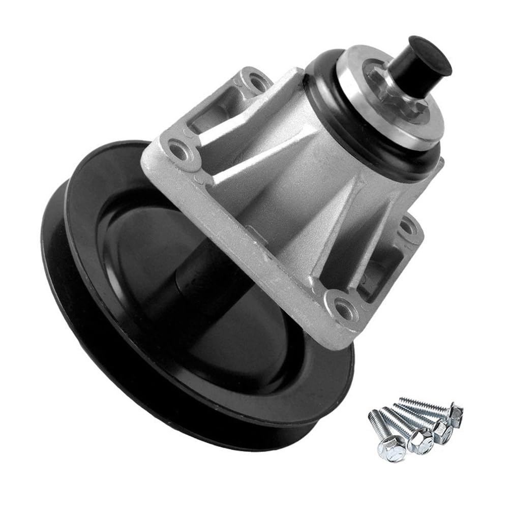 Conjunto de husillo para cortacésped, construcción de metal con perno incluido, compatible con 618-0660A/B, 918-0660/0660B y otros modelos seleccionados