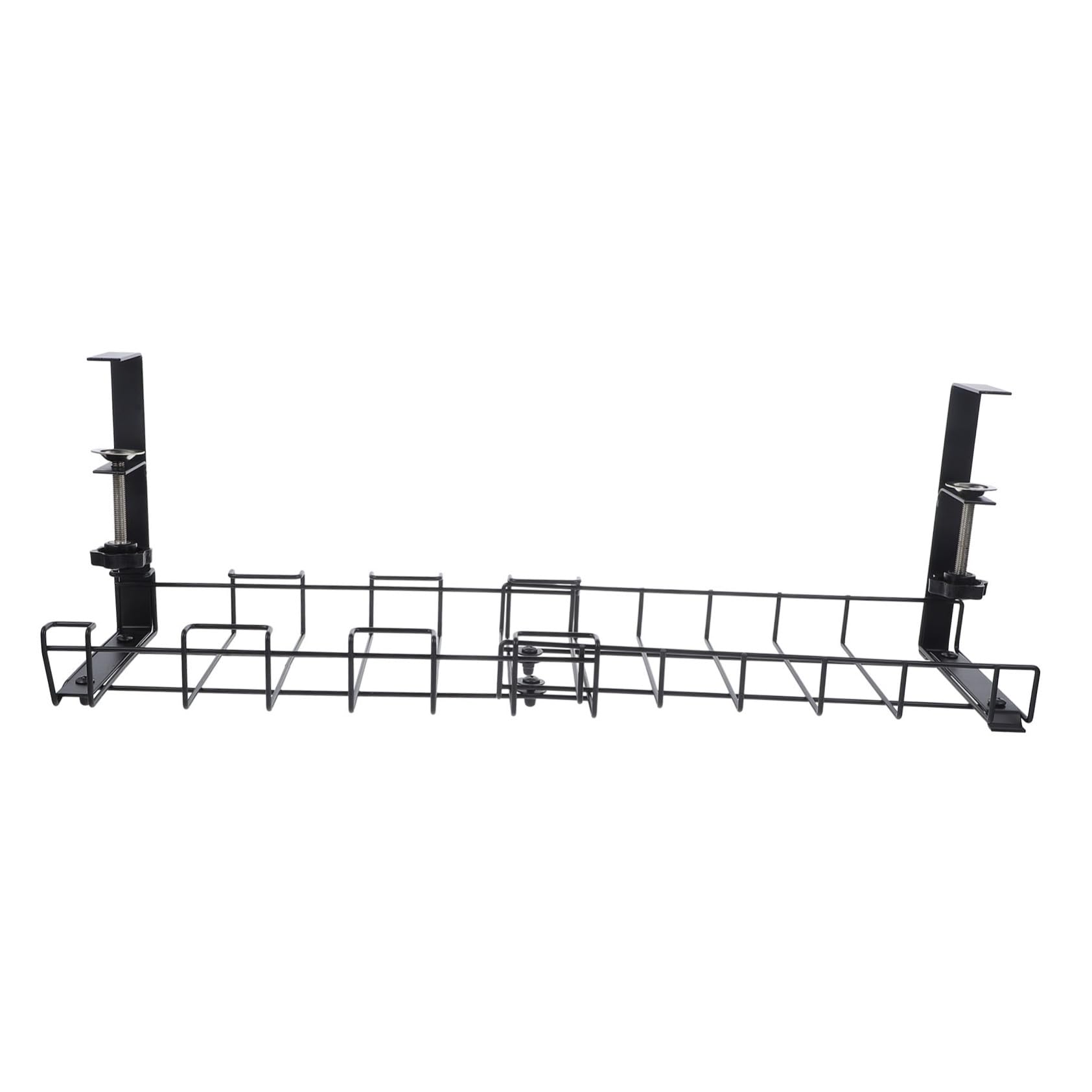 Organizador de Cables Extensible para Escritorio Bandeja de Gestión sin Taladro Organizador Oculto para Cables bajo Mesa Negro para Oficina y Hogar