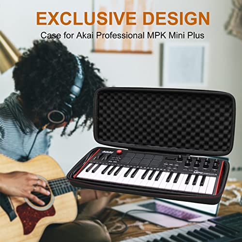 Ltgem Eva Hard Case For Akai Professional Mpk Mini Plus - Usb Midi Keyboard Controller - Travel Protective Carrying Storage Bag (Black) #TOP4