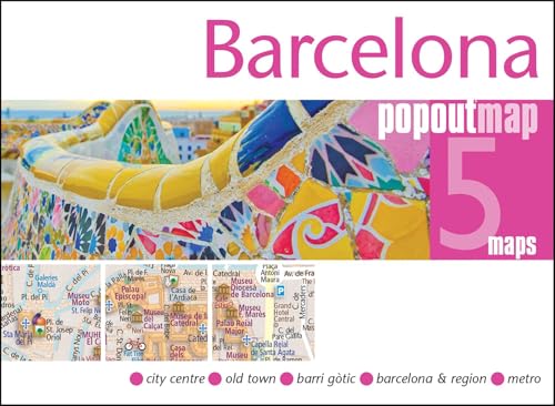 Barcelona PopOut Map: Pocket size, pop up map of Barcelona city c...