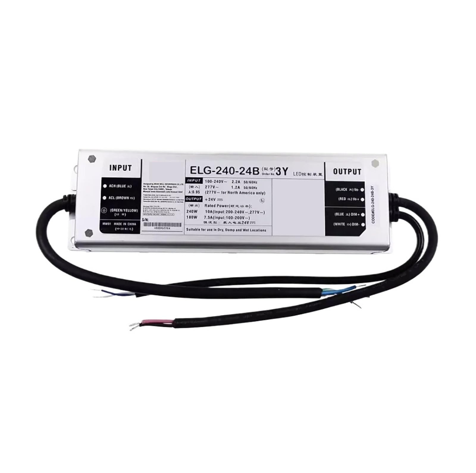 Pilote ELG-240-42B-3Y alimentation tension constante courant constant 180W 240W 42V
