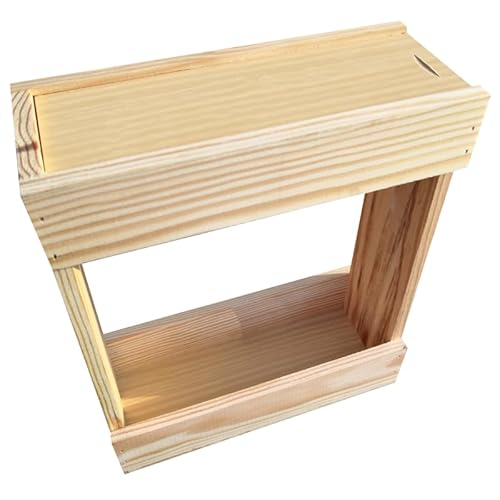 lotdevin Caisse bouteille bois 3x33cl Mabouteille.fr® - Range bouteille bois 20x8x24cm idéale pour transporter bières [ Porte biere ]