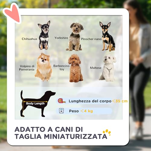 Poussette pour petits chiens PawHut pour protéger votre compagnon - 6