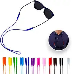 Cordão para Óculos Ajustável em Silicone Suporte para Óculos de Grau e Sol Ideal para Estudantes e Profissionais Universal Cores