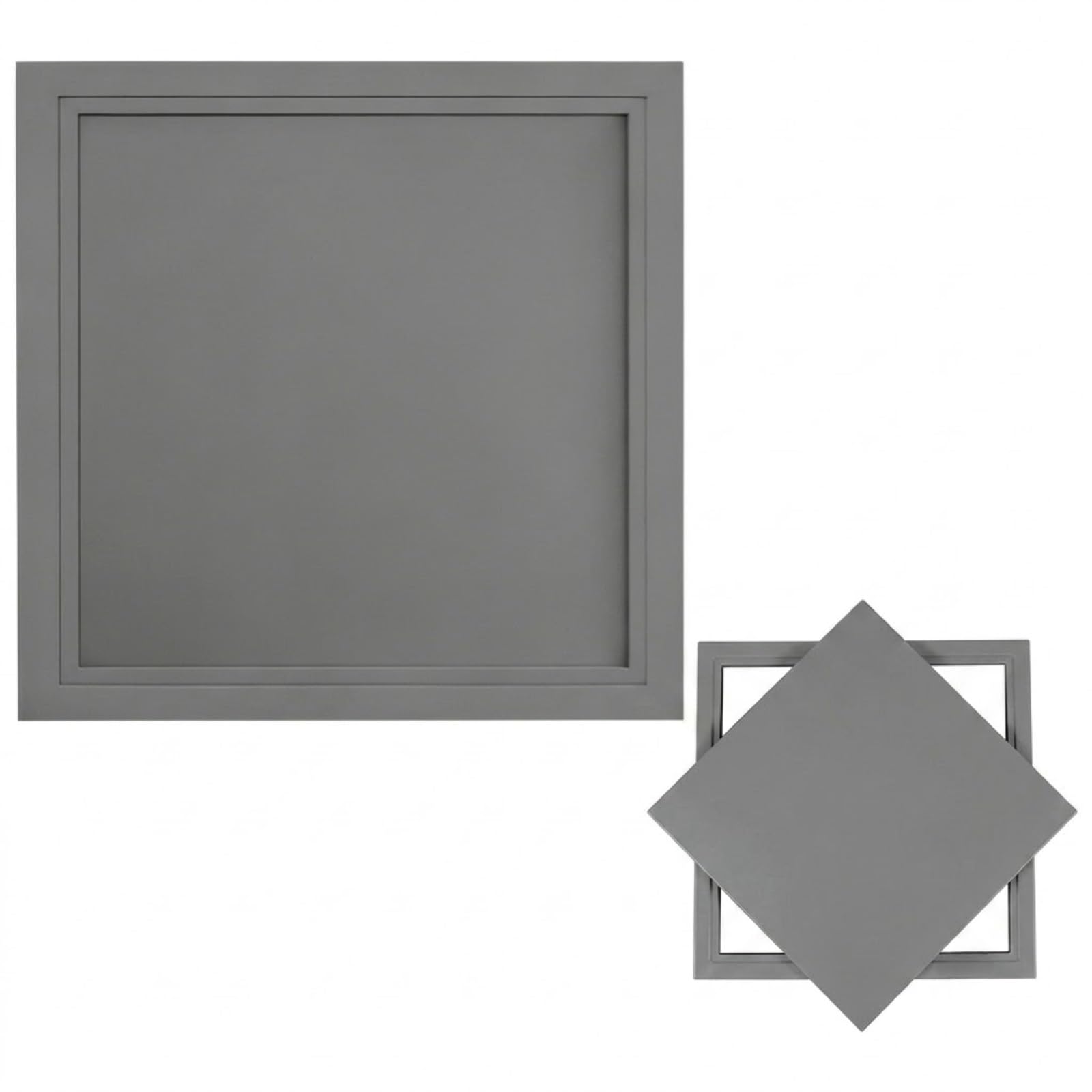 Aluminium Access Panel for Ceiling 600x600mm, Lift-Out Inspection Hatch, Flush Fit Maintenance Door, Ready-to-Install Aluminium Hatch, No Painting Needed(Gray,40x40cm)