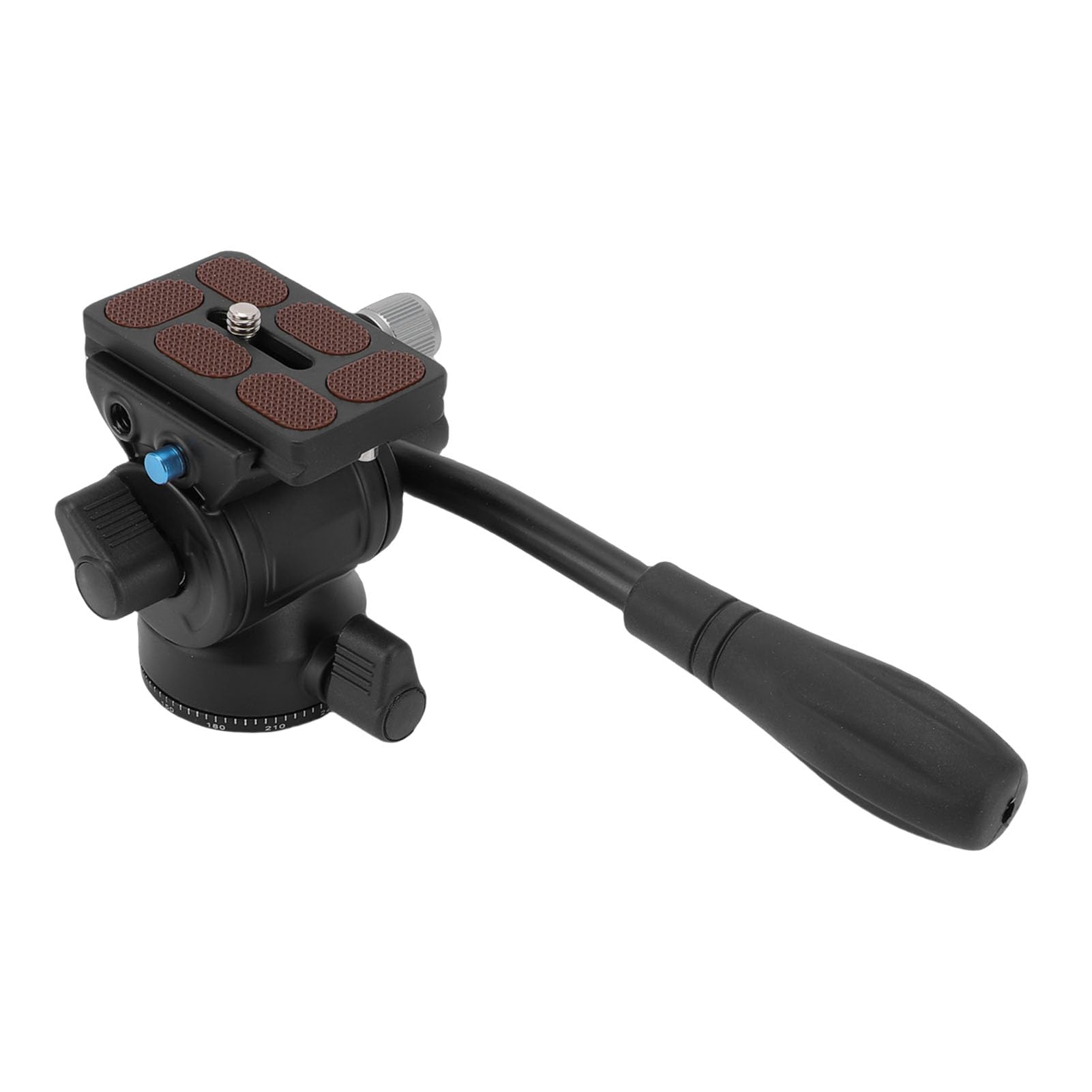 Asixxsix Testa per Treppiede, Rotazione 360° con Piastra a Sgancio Rapido