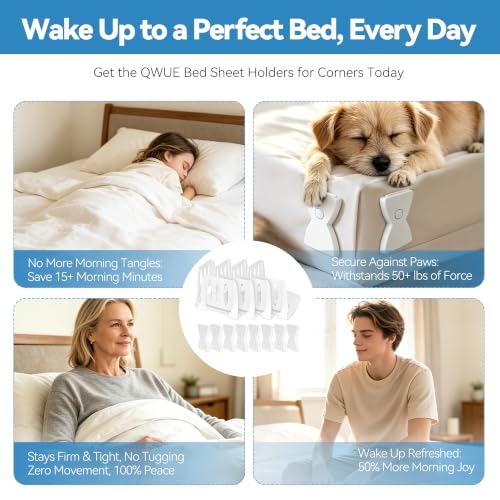 Bed Sheet Holders for Corners, Fitted Sheet Grippers Keep Bed Firm & Tight - image 5