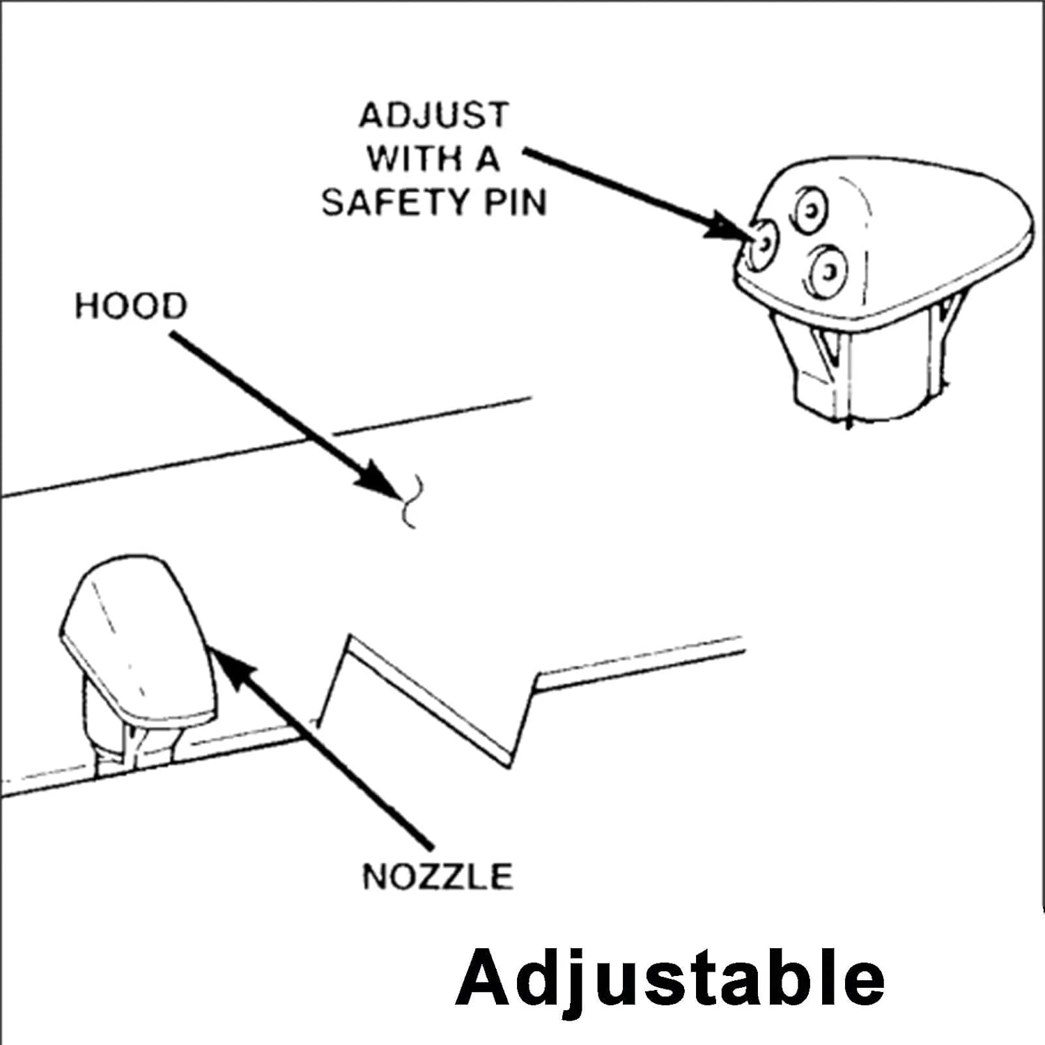 Compatible with Suzuki for Grand for Vitara MK2 1998-2005 for Aerio 2001-2007 Car Wiper Windshield Washer Water Nozzle Spray Windshield Washer Nozzles