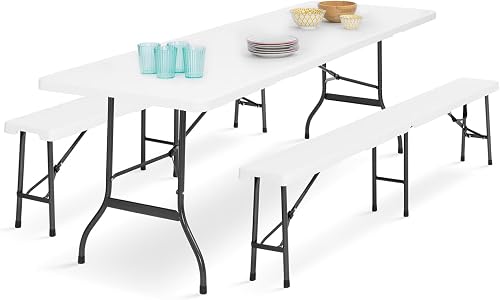 Probache - Table Pliante d'appoint Portable 180 CM et 2 b…