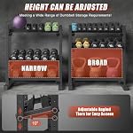 3-Tier Dumbbell Rack Stand Only, 1100LB Capacity Adjustable Weight Rack for Home Gym, Heavy-Duty Weight Stand for Dumbbells & Kettlebells(Rack Only)