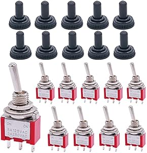 mxuteuk 10 Stück Mini-Kippschalter MTS-102