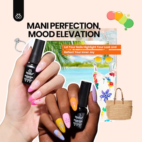Image of Beetles Gel Nail Kit with U V Light - 75PCS Chic Outfits 45 Colors Gel Nail Polish Set All Season Nail Kit with 5PCS Base Top Coat Soak Off at Home Nails Kit Perfect Manicure Tool Set Gifts for Women