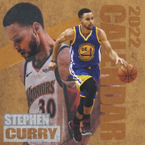 Stephen Curry Calendar 2022: Stephen Curry 2022 Planner with Monthly Tabs and Notes Section, Stephen Curry Monthly Square Calendar with 18 Exclusive Photos