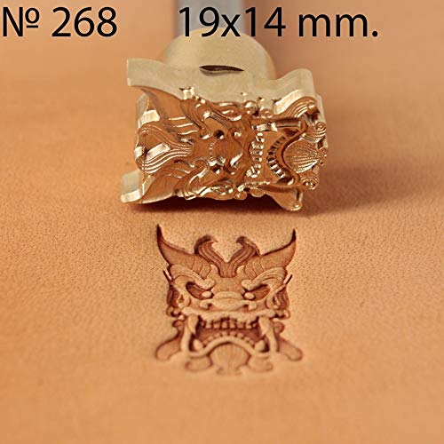 DandS ltd Leather Stamp Tool, Tribal Mask, Professional Steel Craft Tool for Leatherworking, Embossing, Carving & Stamping Leather Projects, Belts, Wallets & DIY Projects, Compatible with Mallet #268