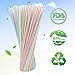[Honest ECO ] 9.45inch Flexible Plastic Straws Extra Long Bendy Straws Prefer for Tall Glassees/Water Tumbler/Bottled Drinks/All Hot or Cold Low Viscosity Drinks (Stripe)