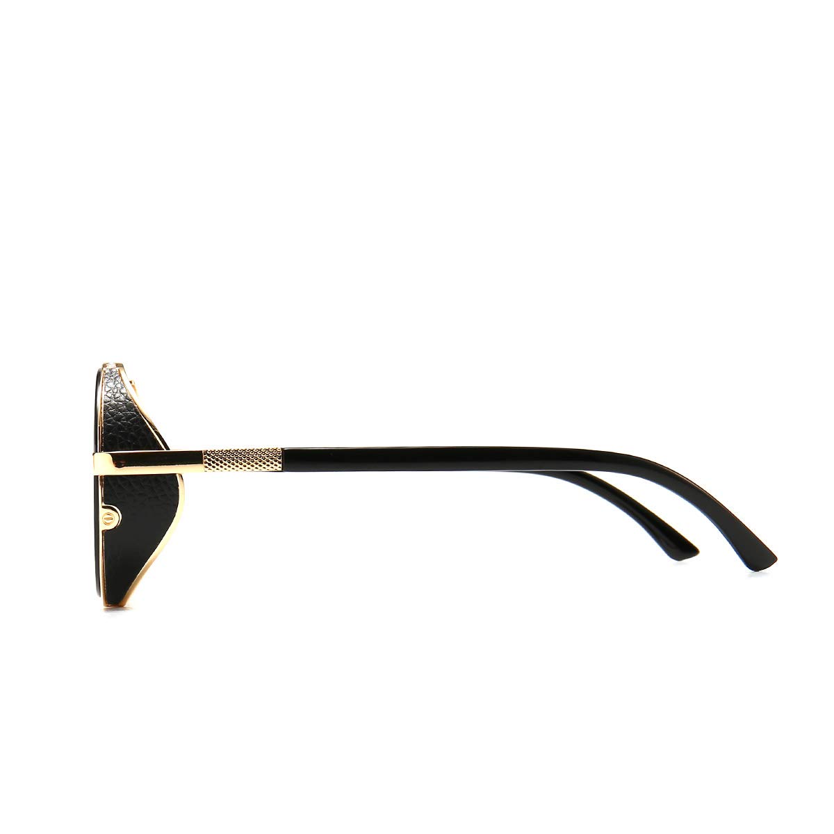 Dollger Occhiali da sole retrò rotondi stile Steampunk Occhiali da sole classici vintage con protezione UV per uomo donna