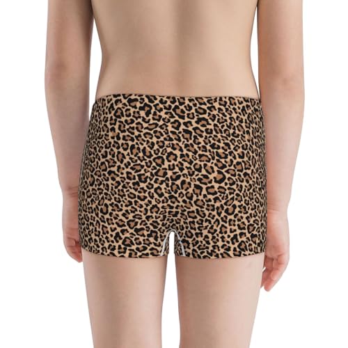 Boys' Cotton Boxer Brief Soft Underwear-Brown Leopard3