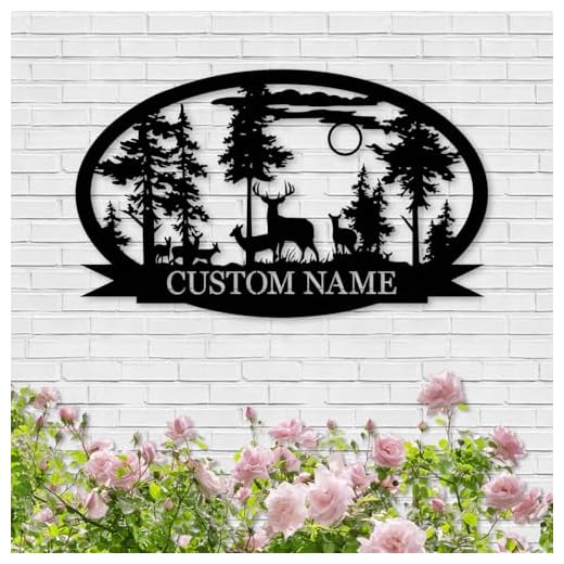 Personalized Deer Metal Cabin Sign | Custom Metal Sign | Personalized Camping Signs | Deer Hunter Gift | Custom Signs Outdoor Metal | Custom Family Name Sign | Cabin Decor | Porch Sign
