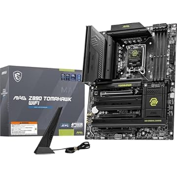 MSI Placa-mãe para jogos MAG Z890 Tomahawk WiFi (suporta processadores Core Ultra Series 2 Intel, LGA 1851, DDR5, PCIe 5.0, M.2, SATA, LAN de 5 Gbps, USB Type-C, Wi-Fi 7, Bluetooth 5.4, Thunderbolt 4,