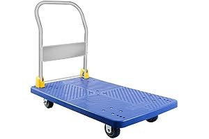 YSSOA Platform Hand Truck: Effortless Handling Blue
