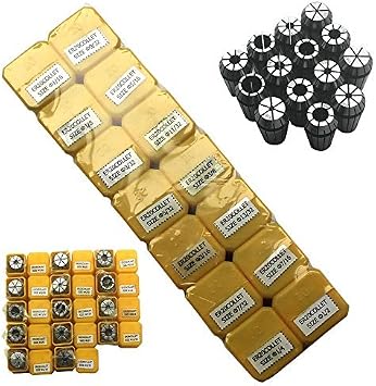 KIPA ER20 14 PCS Spring Collet Set 1/16" 3/32" 1/8" 5/32" 3/16" 7/32" 1/4" 9/32" 5/16" 11/32" 3/8" 13/32" 7/16" 1/2" CNC Super Precision for CNC milling Lathe Tool & Workholding Engraving machines
