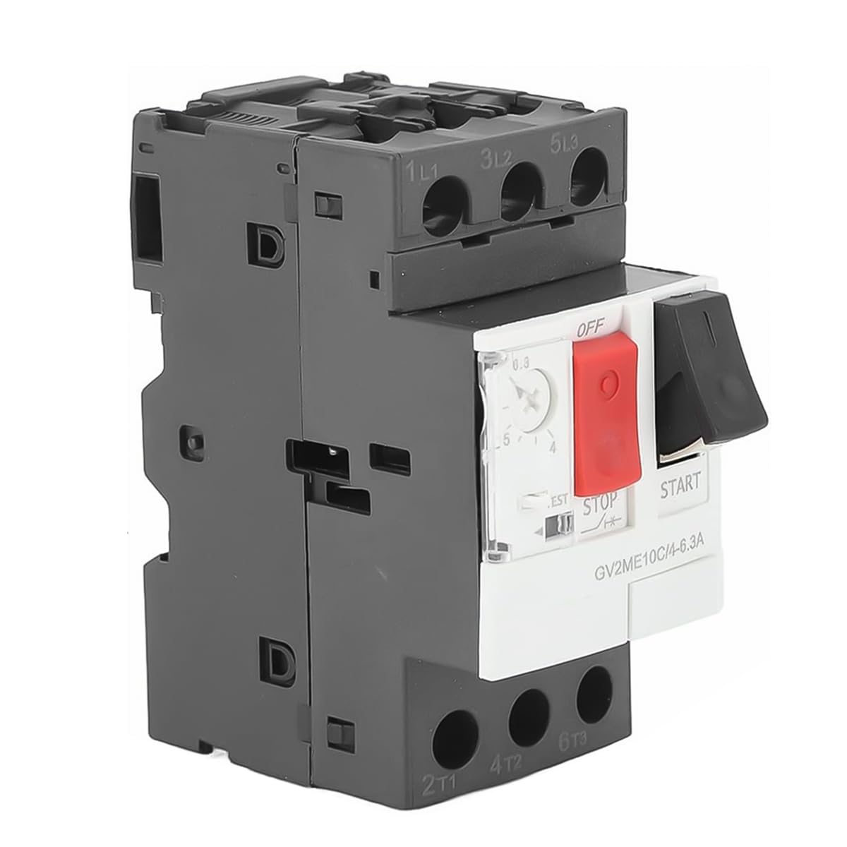 Disyuntor de motor GV2-ME14C: 6-10 A, 690 V CA, protección contra sobrecargas y cortocircuitos, montaje en riel de 35 mm