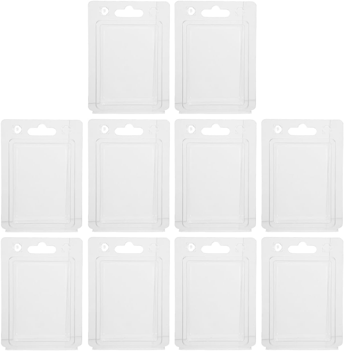ibasenice 10pcs Blister Packaging: Clear Blister Storage Box With Snap Closure - Transparent Clamshell Packaging Container For Electronic Products Small Items