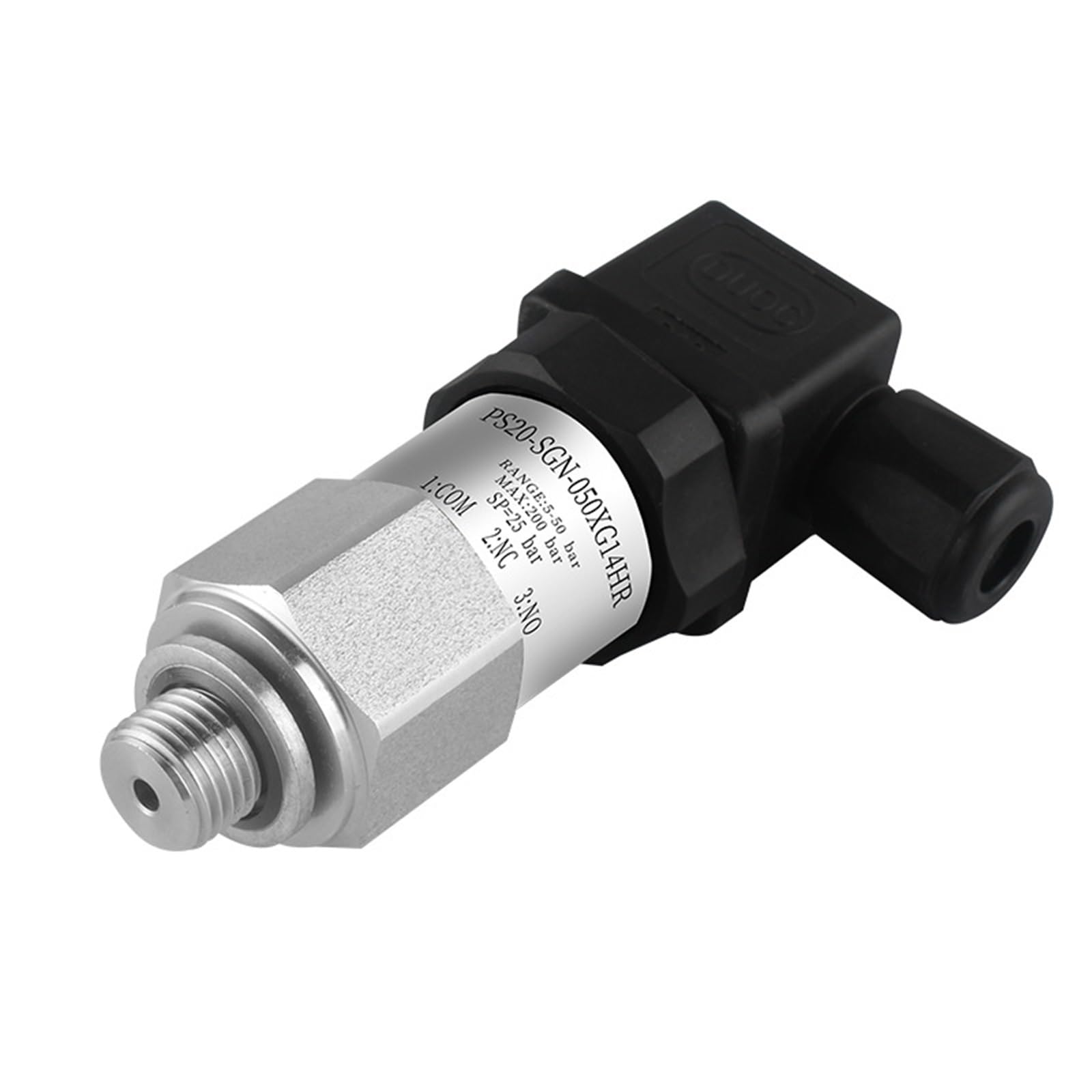 Interruptor de presión ajustable mecánico 5-50bar 10bar 20-200bar diafragma SS304 Control de presión de pistón 1 Uds(GRAY,1-30bar)