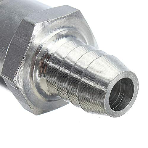 1PC Single Way 6/8/10/12/14/16mm Valves Aluminium Alloy Fuel Non Return Check Valve One Way Fit Carburettor (Size : 12mm)