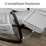 Stillstuhl SoBuy mit Tasche und schwarzem Gestell - 4