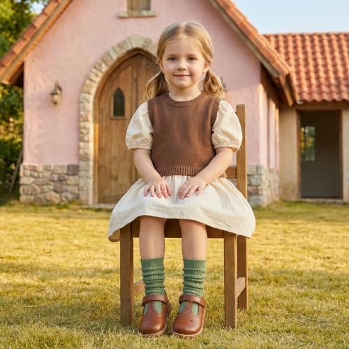 Image of GINFIVE Toddler Girls Mary Jane School Oxford Dress Flat Shoes for Wedding