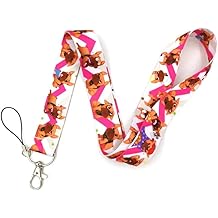 الفرنسية بلدغ Frenchie Pug Shar Pei Dog Lovers لطيف 17.7 "رقبة Lanyard Keychain حامل معرف شارة الهاتف المحمول دبوس حزام