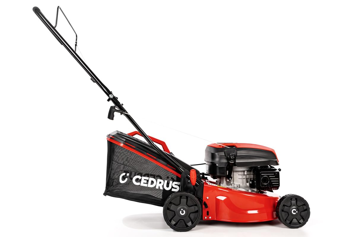 Cedrus CEDKS42 kosiarka spalinowa 42 cm 4,2 KM 145cc bez napędu 3 w 1, mulczowanie, wyrzut tylny, kosz na trawę 45 l, centralna regulacja wysokości cięcia, stalowa obudowa