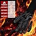 Comsmart BBQ Gloves, 1472 Degree F Heat Resistant Grilling Gloves Silicone Non-Slip Oven Gloves Long Kitchen Gloves for Barbecue, Cooking, Baking, Cutting