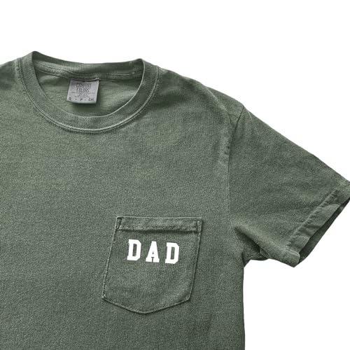 Dad Pocket Shirts for Men Daddy Garment Dyed Letter Printed T-Shirt Mama Graphic Tee Casual Short Sleeve Tops Tee2