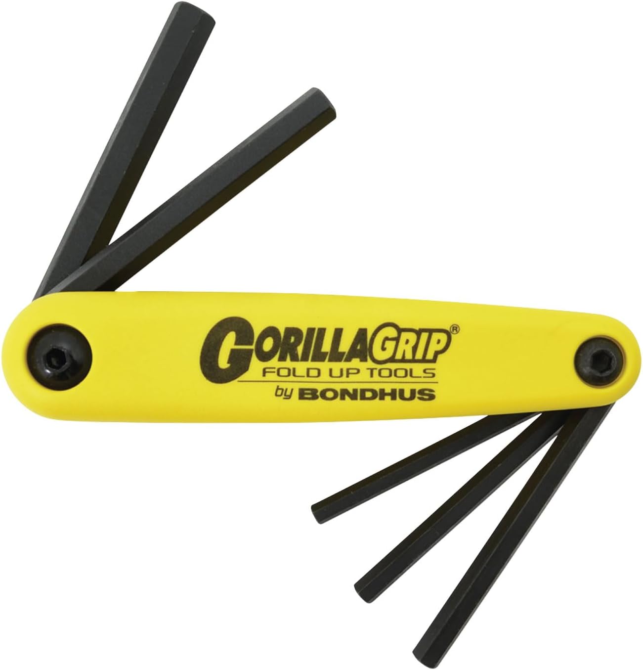 Bondhus 12585 GorillaGrip Set of 5 Hex Fold-up Keys, sizes 3/16-3/8-Inch