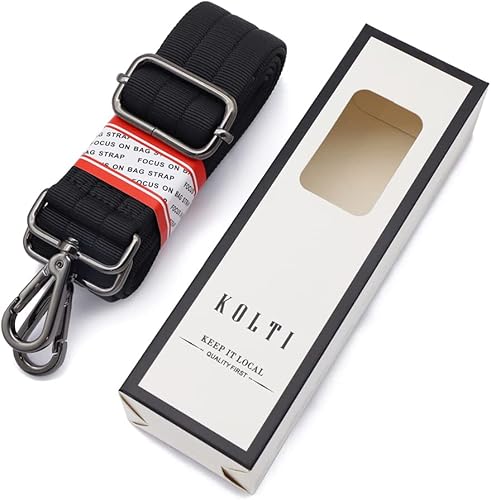 Miniatura 64 de Kolti Correa de repuesto para bolso, bolso cruzado a rayas anchas ajustables Hebilla de oro-04