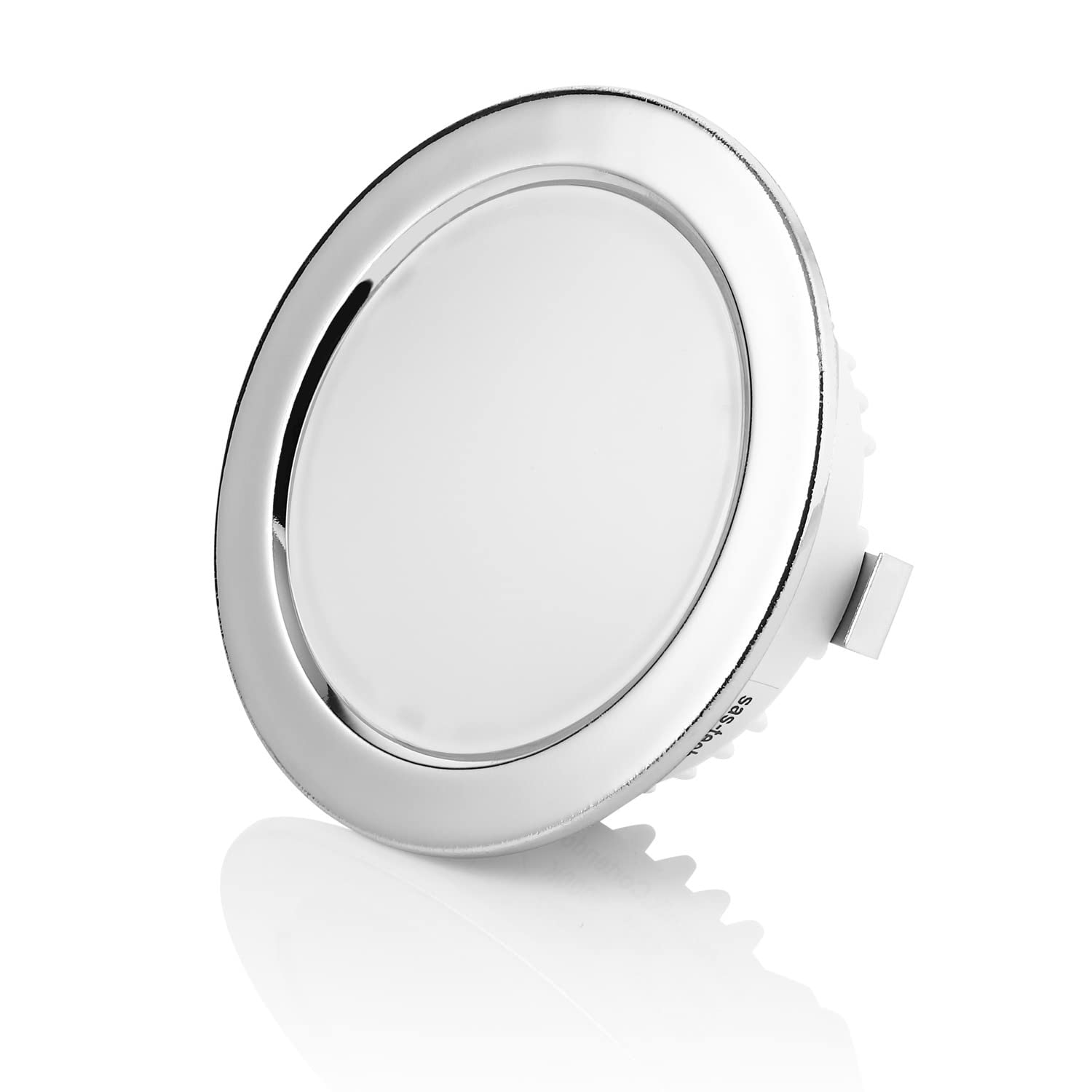 Sweet Led Furniture Recessed Spotlight, IP44, 230 V, Warm White, Recessed Furniture Light, G4 Bathroom Light, Recessed Spotlight, Mirror Cabinet, Wet Room Light, Under-Unit Light, Kitchen, Chrome